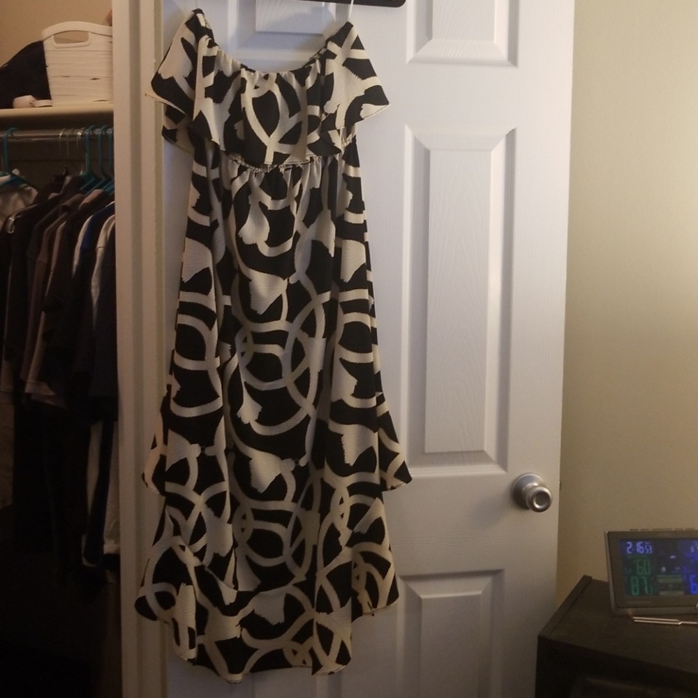 Sleeveless Rope Patterned High-Low Dress - Picture 2 of 3